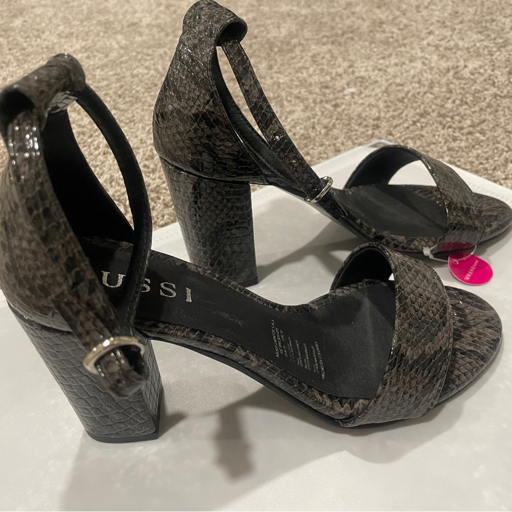 Black Snakeskin Women's Heels